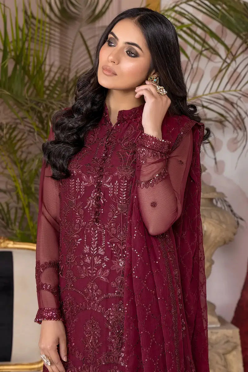 Zarif | Afreen Formals | ZA 04 MULBERRY - Official Zarif stockist in UK - Sakeena London