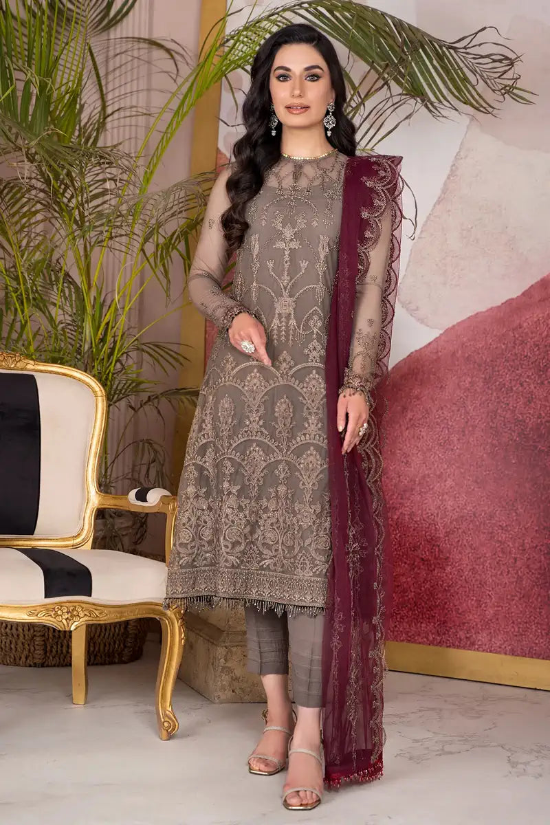 Zarif | Afreen Formals | ZA 10 DOVE - Official Zarif stockist in UK - Sakeena London