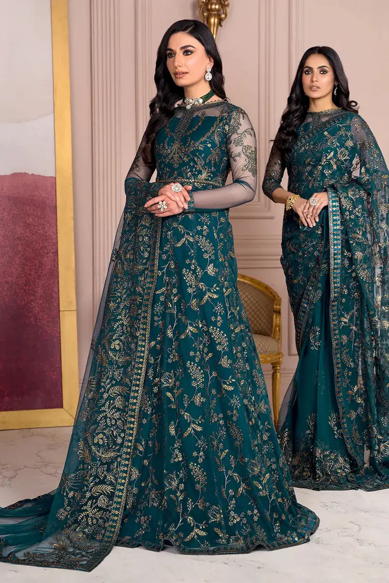 Zarif | Afreen Formals | ZA 01 EVERGREEN - Official Zarif stockist in UK - Sakeena London