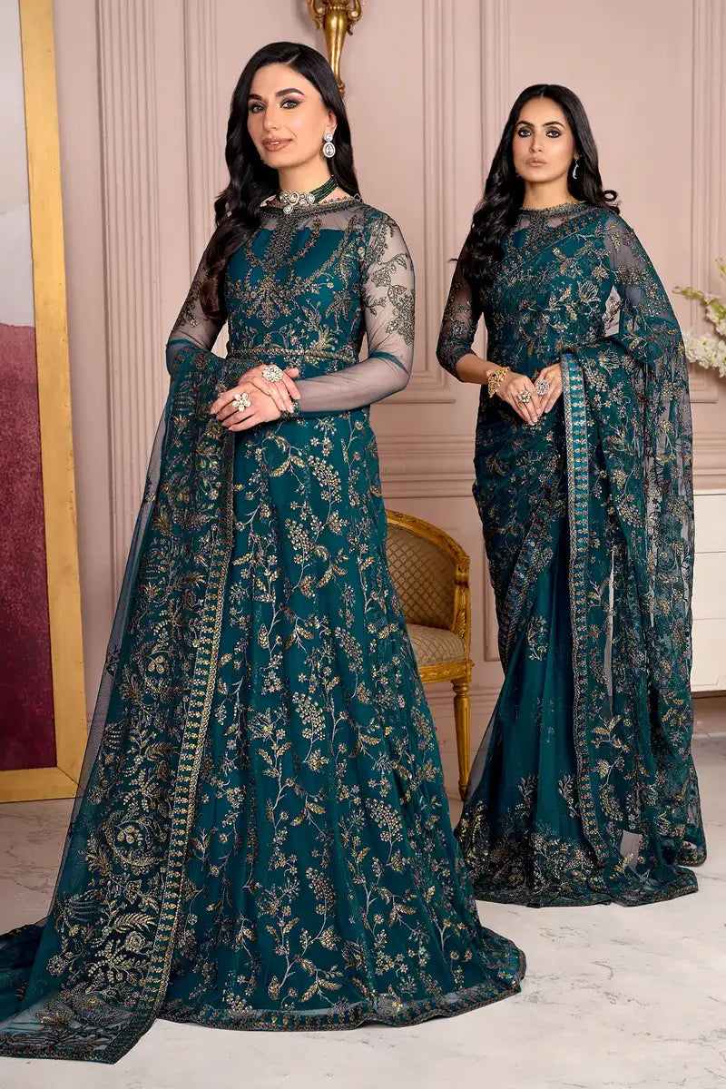 Zarif | Afreen Formals | ZA 01 EVERGREEN - Official Zarif stockist in UK - Sakeena London