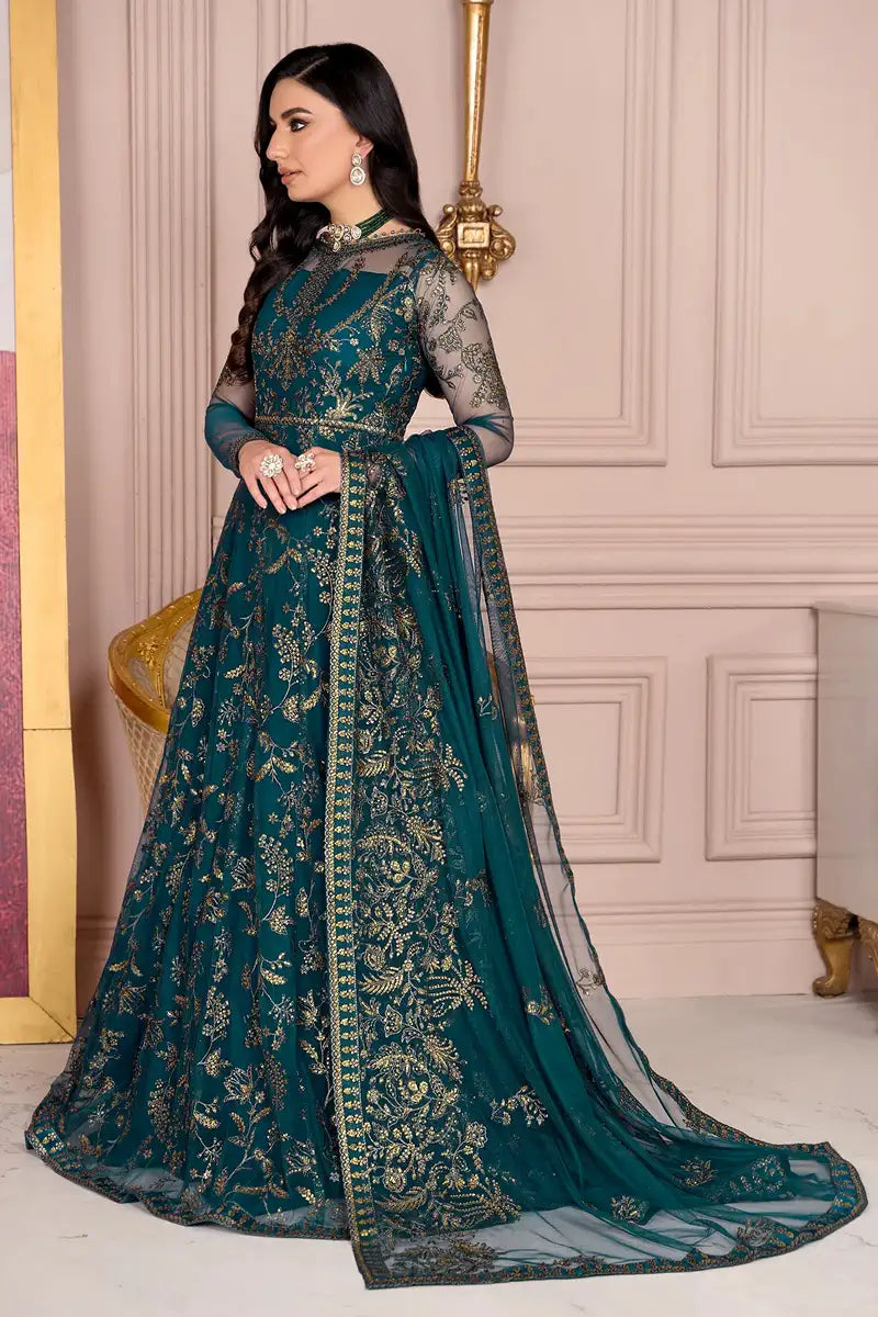 Zarif | Afreen Formals | ZA 01 EVERGREEN - Official Zarif stockist in UK - Sakeena London