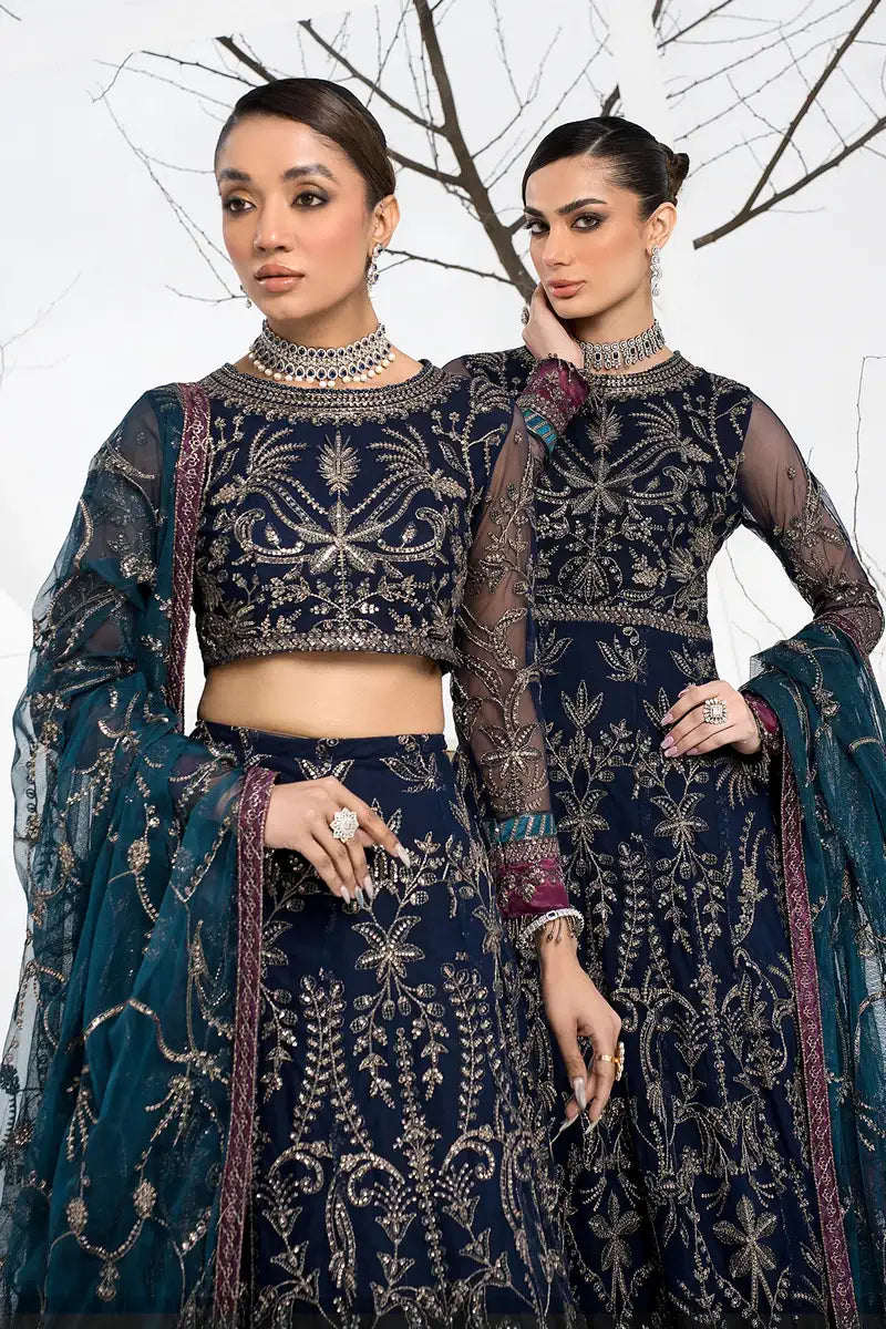 Zarif | LA CELESTE LUXURY Formals | ZLC 01 BLUEBERRY - Official Zarif stockist in UK - Sakeena London