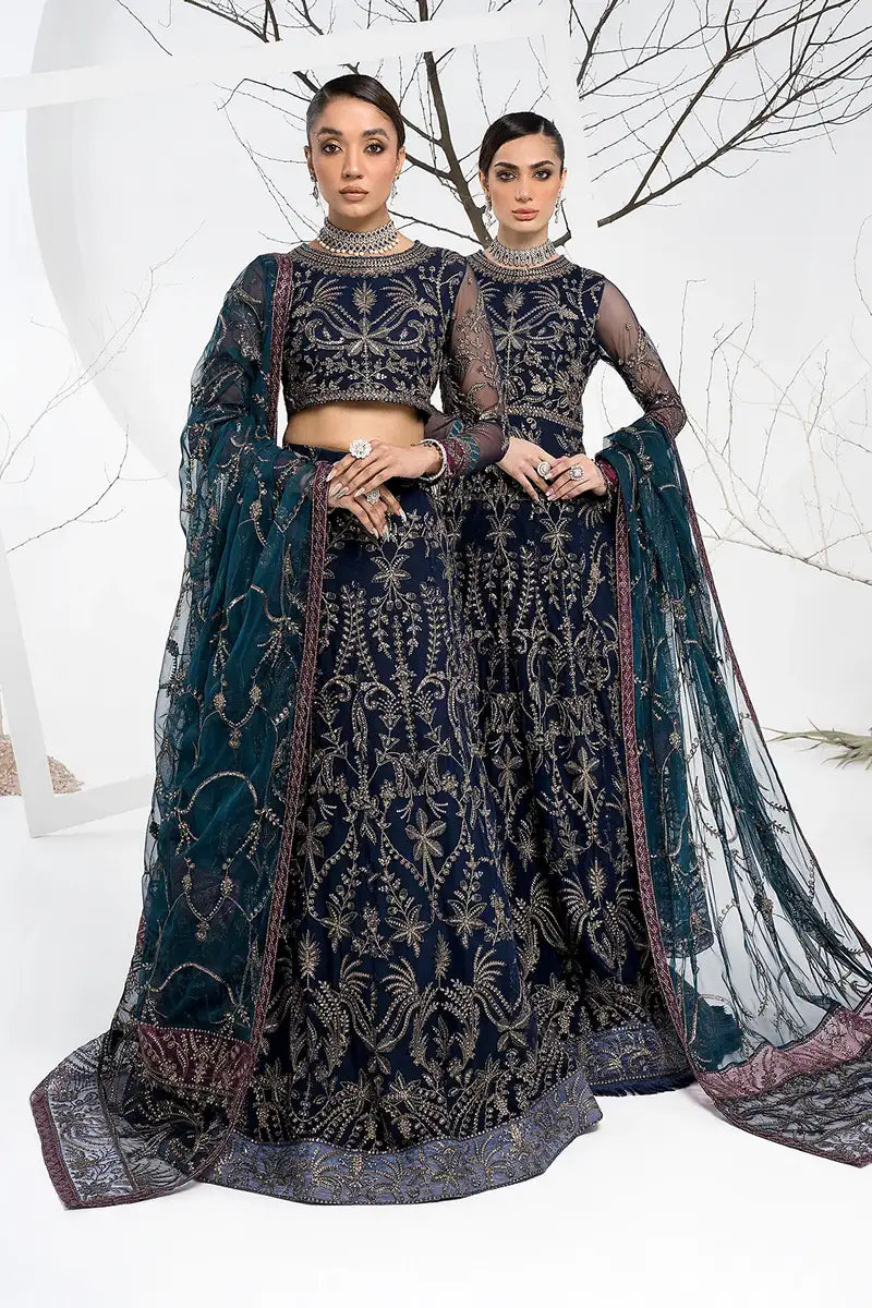 Zarif | LA CELESTE LUXURY Formals | ZLC 01 BLUEBERRY - Official Zarif stockist in UK - Sakeena London
