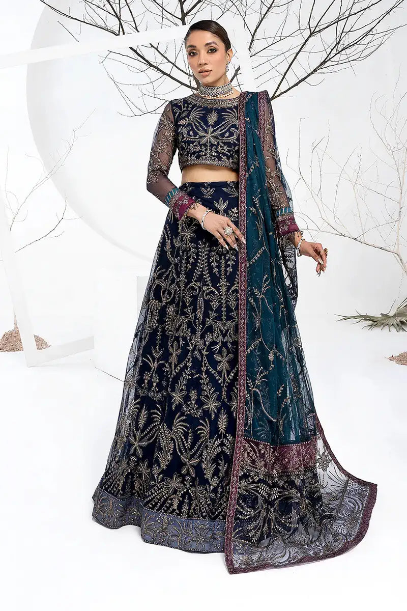 Zarif | LA CELESTE LUXURY Formals | ZLC 01 BLUEBERRY - Official Zarif stockist in UK - Sakeena London