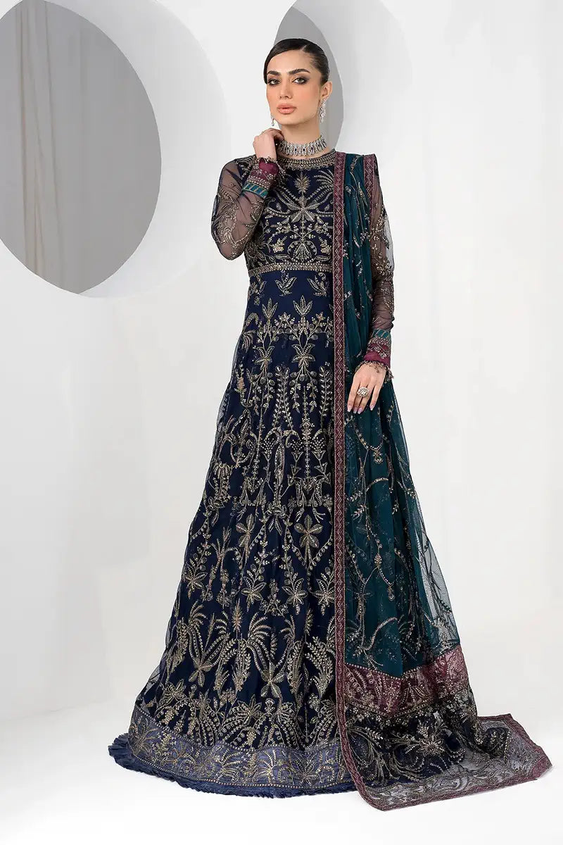 Zarif | LA CELESTE LUXURY Formals | ZLC 01 BLUEBERRY - Official Zarif stockist in UK - Sakeena London