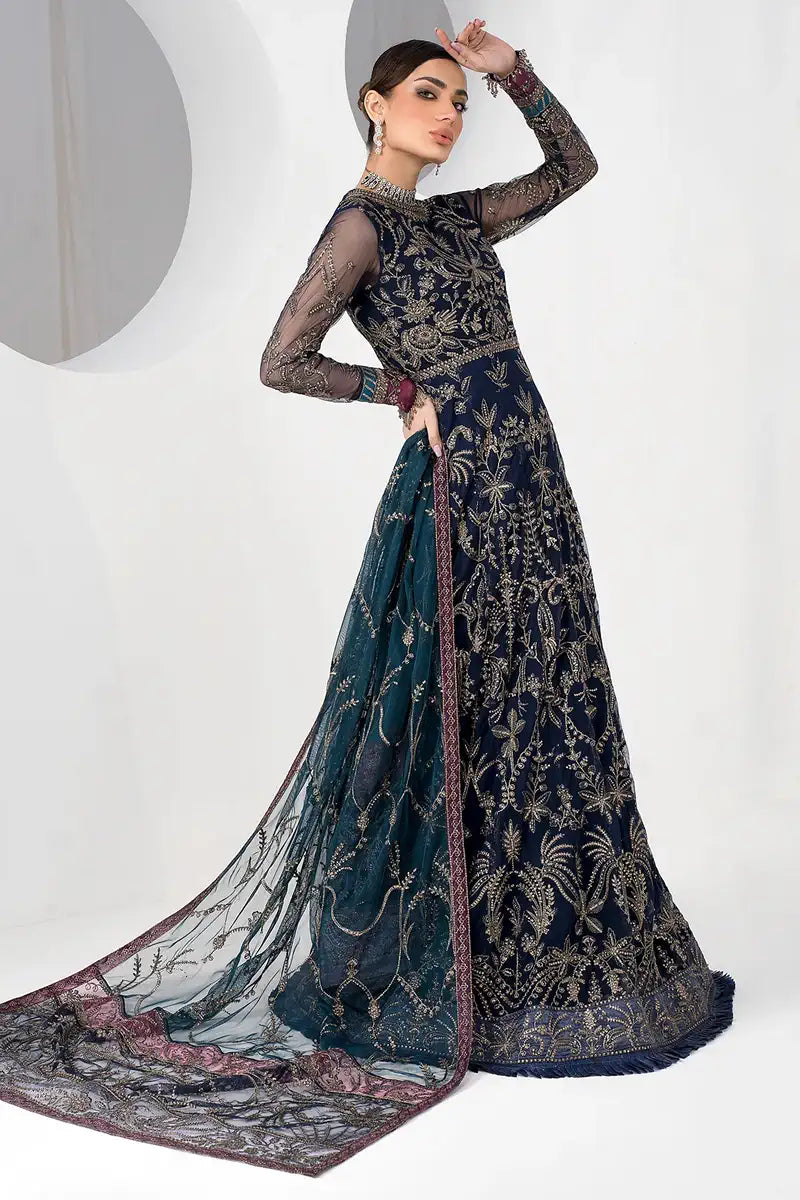 Zarif | LA CELESTE LUXURY Formals | ZLC 01 BLUEBERRY - Official Zarif stockist in UK - Sakeena London
