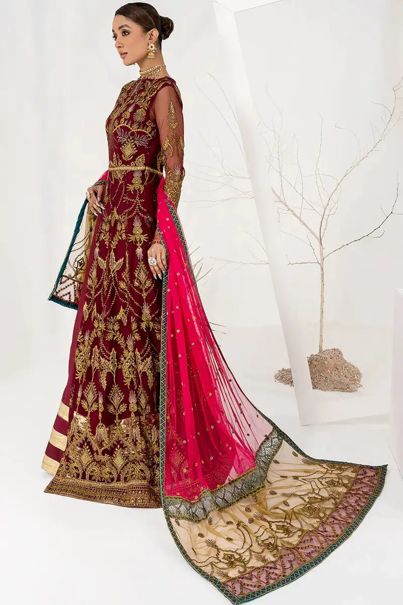 Zarif | LA CELESTE LUXURY Formals | ZLC 04 BURNT ROSE - Official Zarif stockist in UK - Sakeena London