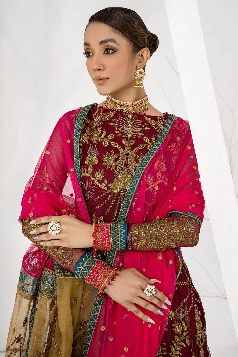 Zarif | LA CELESTE LUXURY Formals | ZLC 04 BURNT ROSE - Official Zarif stockist in UK - Sakeena London