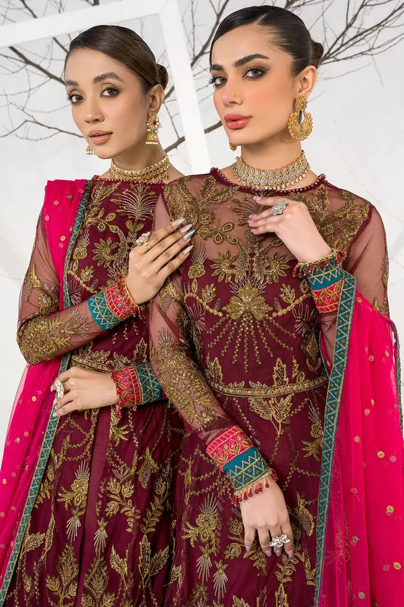 Zarif | LA CELESTE LUXURY Formals | ZLC 04 BURNT ROSE - Official Zarif stockist in UK - Sakeena London