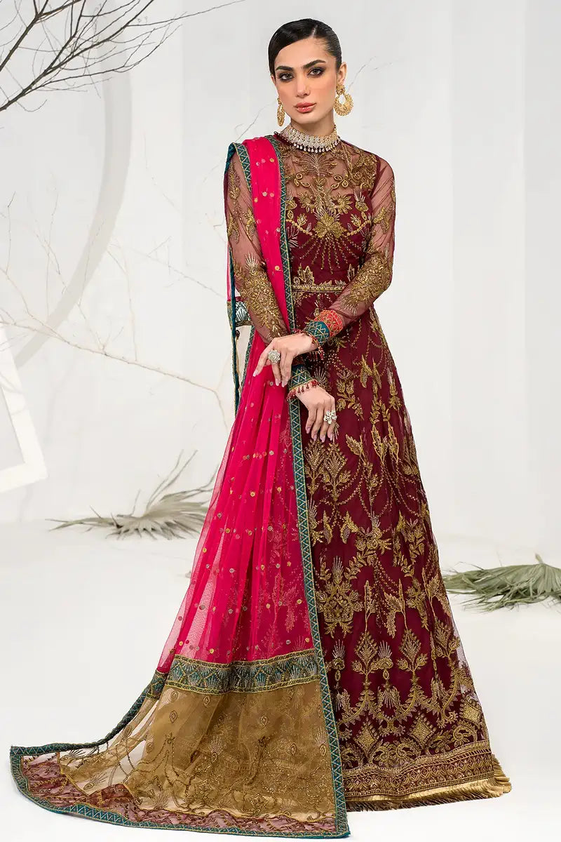 Zarif | LA CELESTE LUXURY Formals | ZLC 04 BURNT ROSE - Official Zarif stockist in UK - Sakeena London