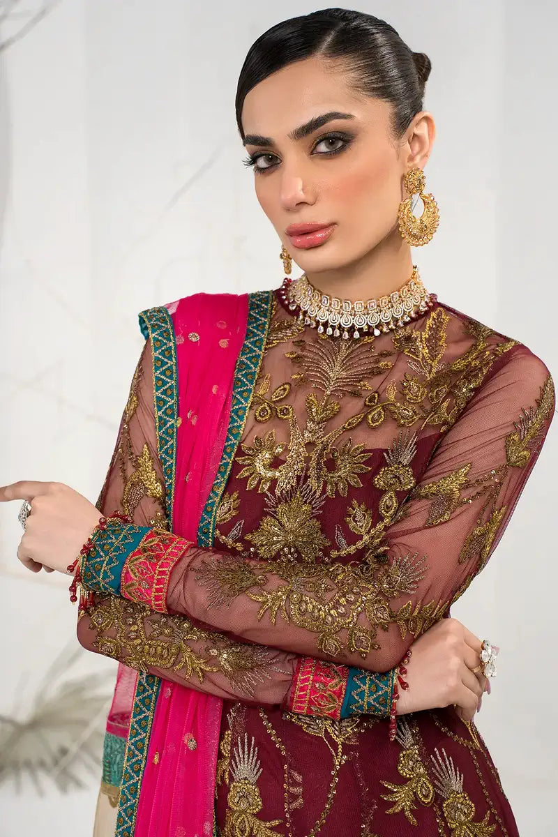 Zarif | LA CELESTE LUXURY Formals | ZLC 04 BURNT ROSE - Official Zarif stockist in UK - Sakeena London