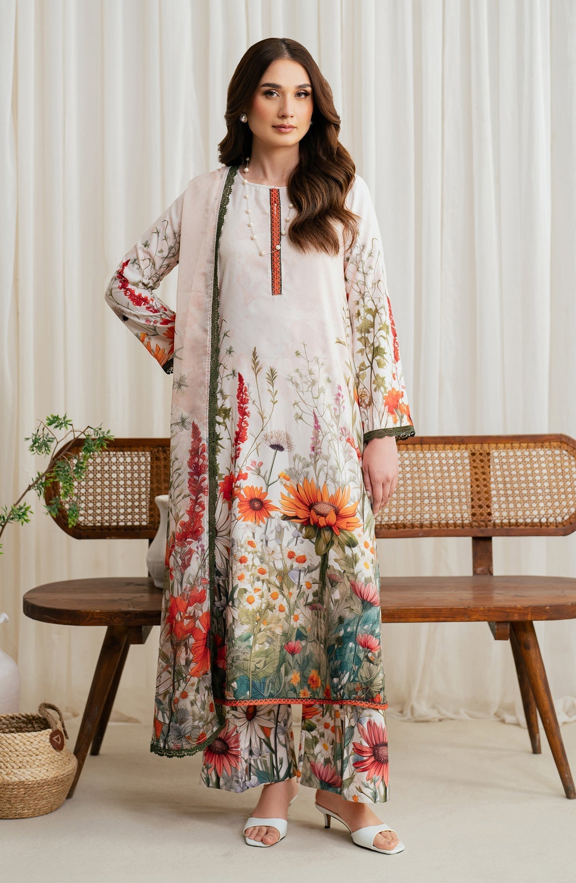 Zarif | Prints 24 | ZGS 01 CREAM - Official Zarif stockist in UK - Sakeena London