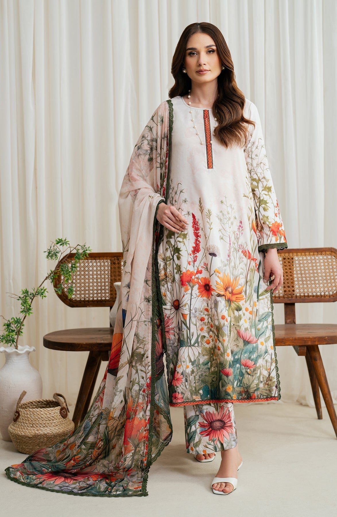 Zarif | Prints 24 | ZGS 01 CREAM - Official Zarif stockist in UK - Sakeena London