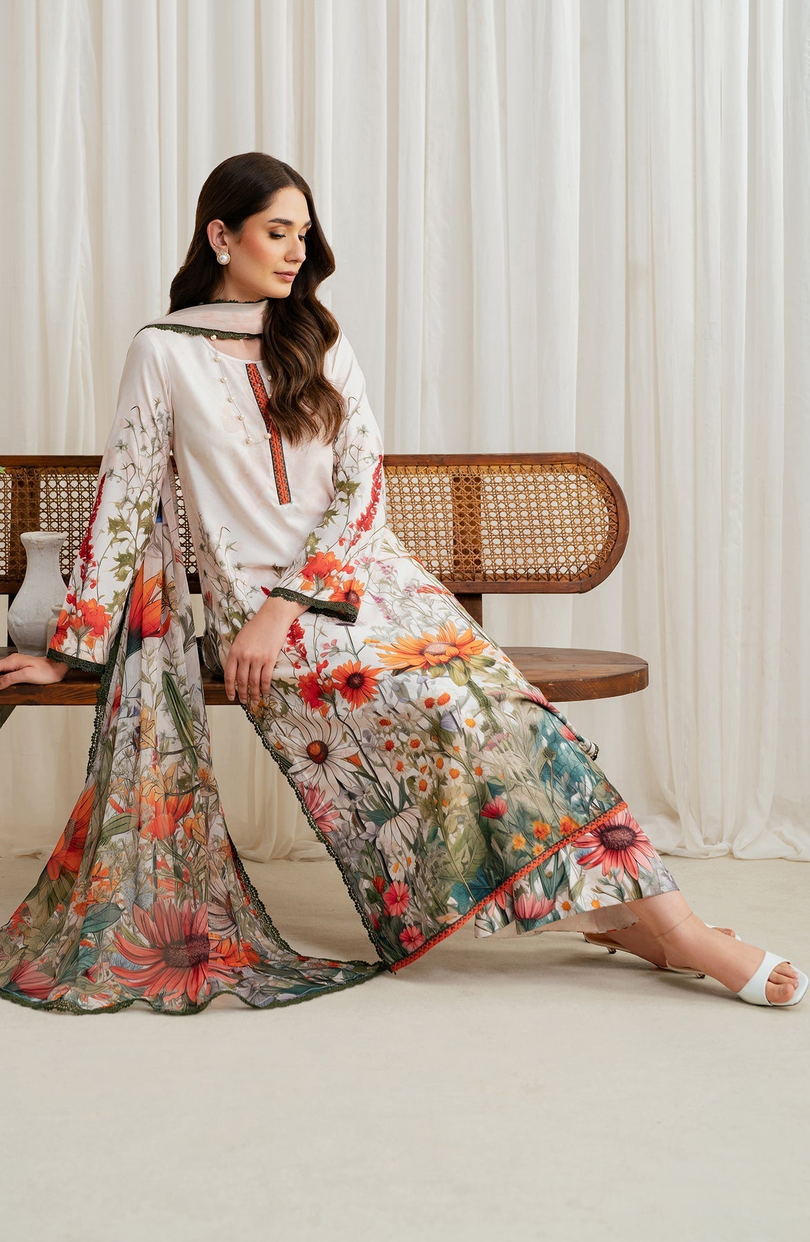 Zarif | Prints 24 | ZGS 01 CREAM - Official Zarif stockist in UK - Sakeena London