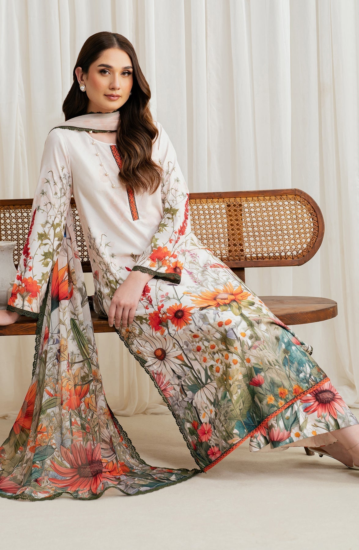 Zarif | Prints 24 | ZGS 01 CREAM - Official Zarif stockist in UK - Sakeena London