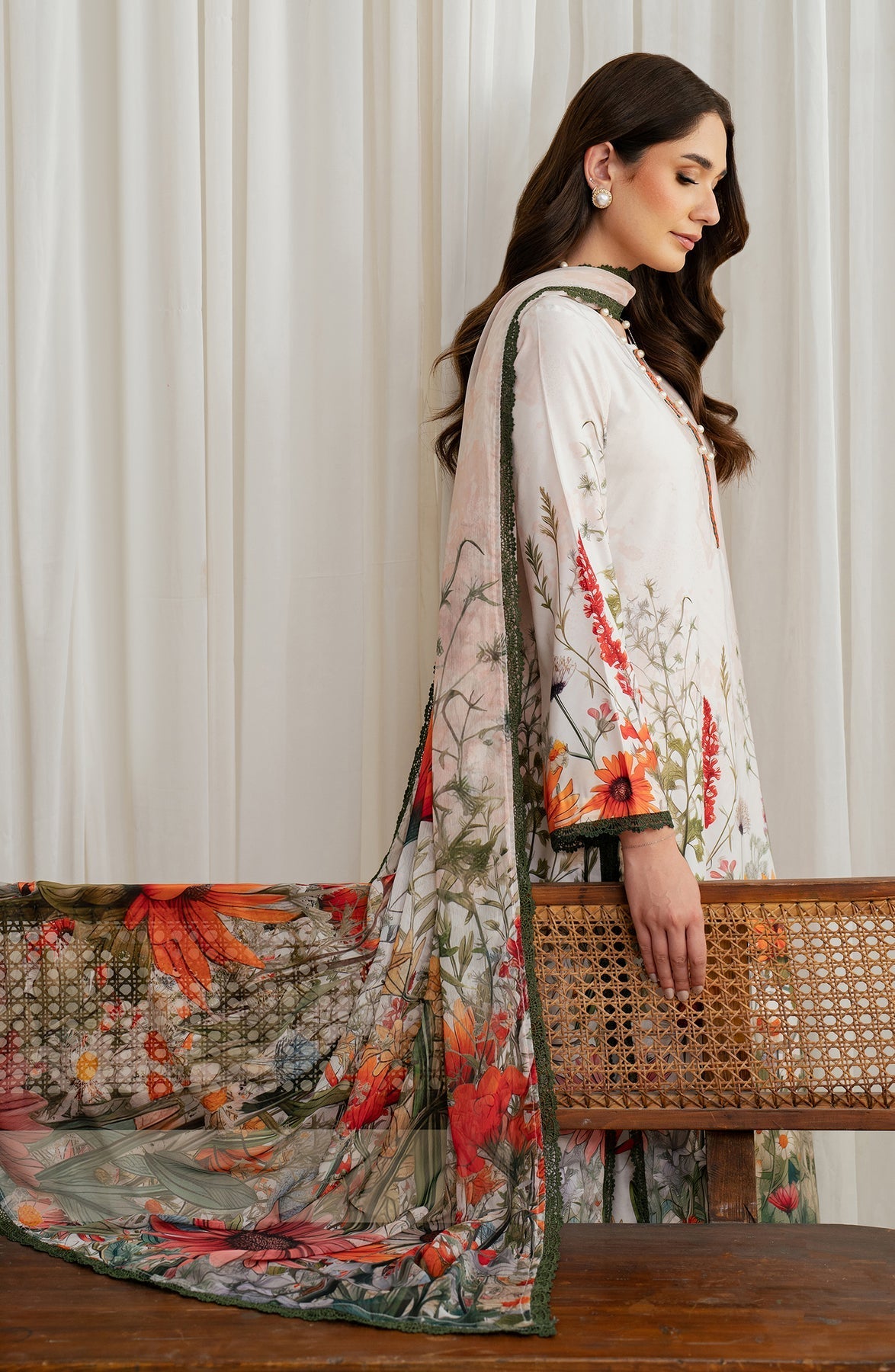 Zarif | Prints 24 | ZGS 01 CREAM - Official Zarif stockist in UK - Sakeena London