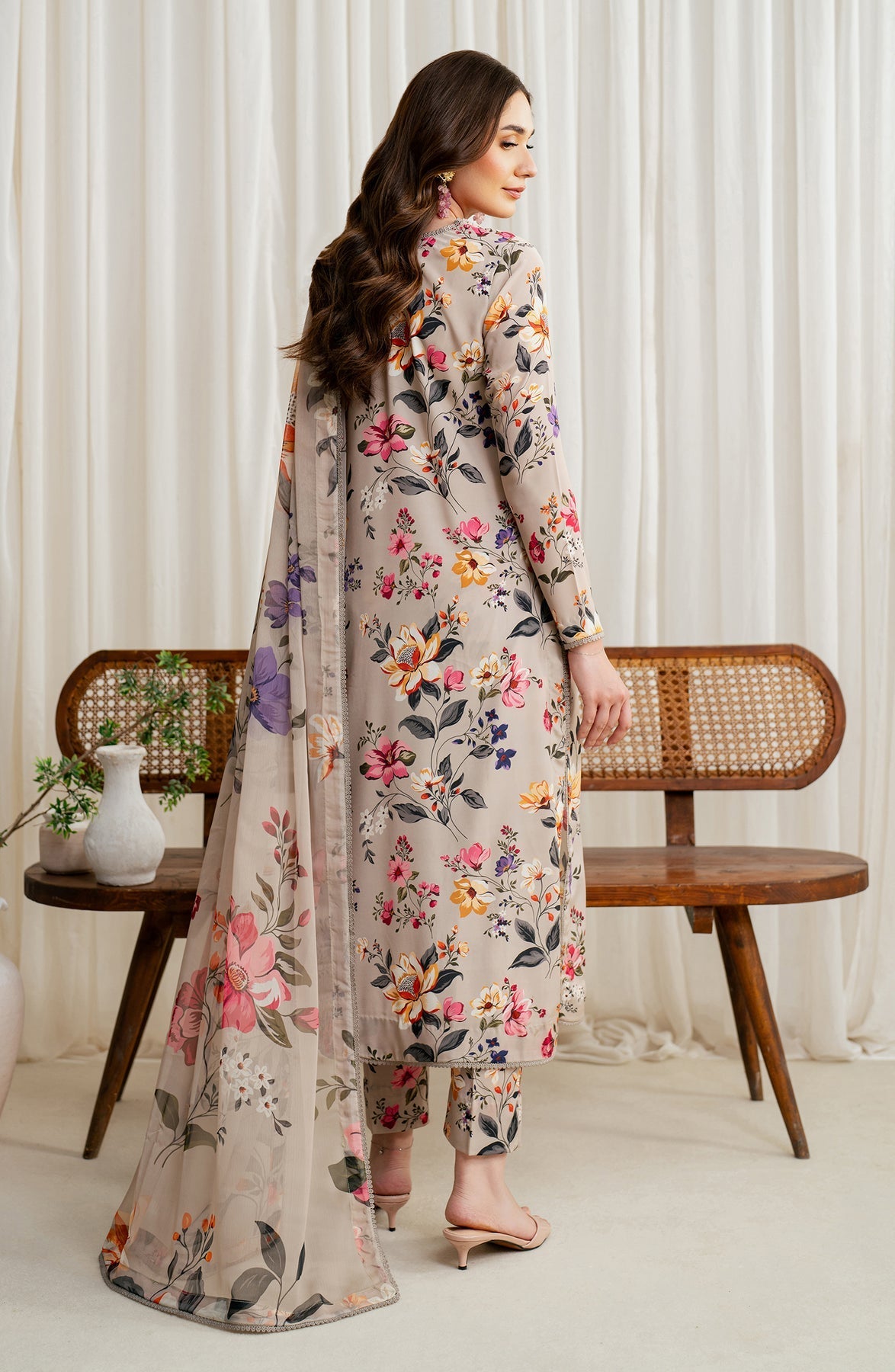 Zarif | Prints 24 | ZGS 05 BEIGE - Official Zarif stockist in UK - Sakeena London
