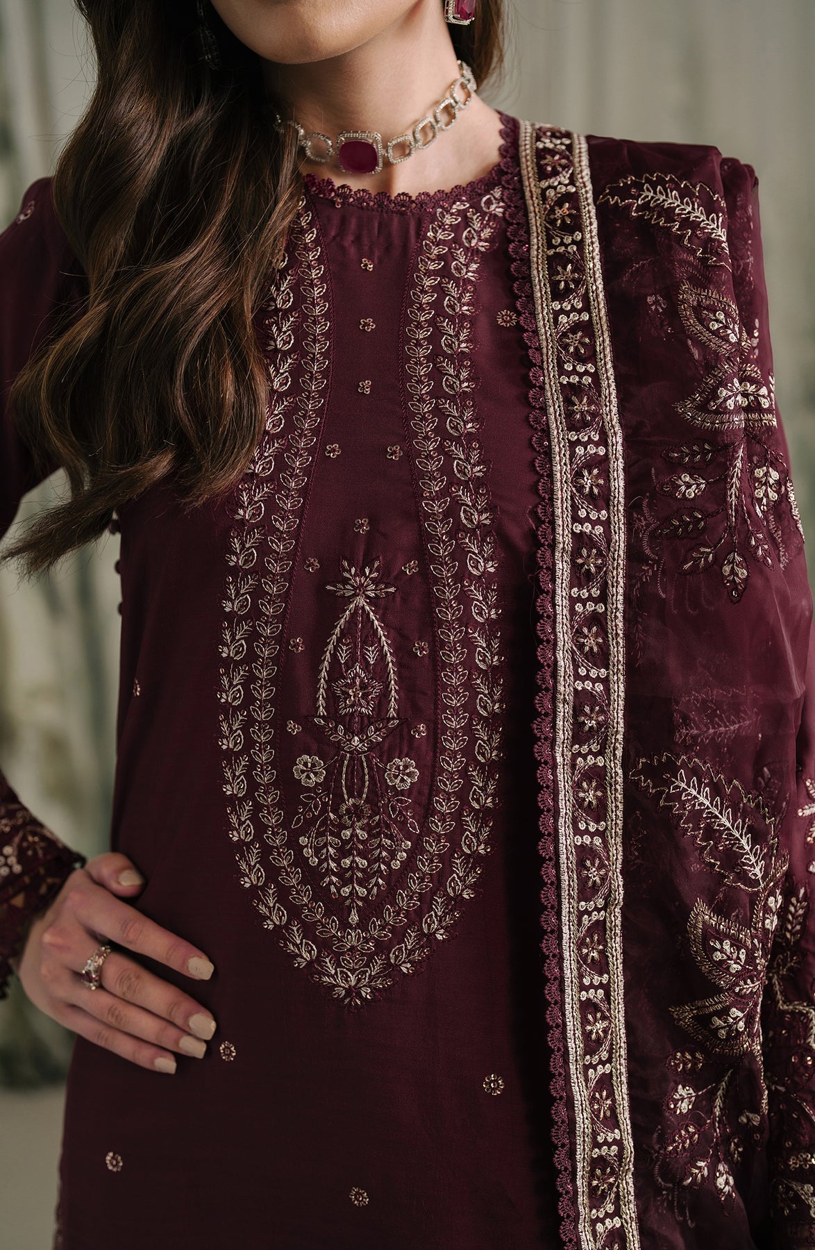 Zarif | Raw Silk | ZRF-RW-04 LIANA - Official Zarif stockist in UK - Sakeena London
