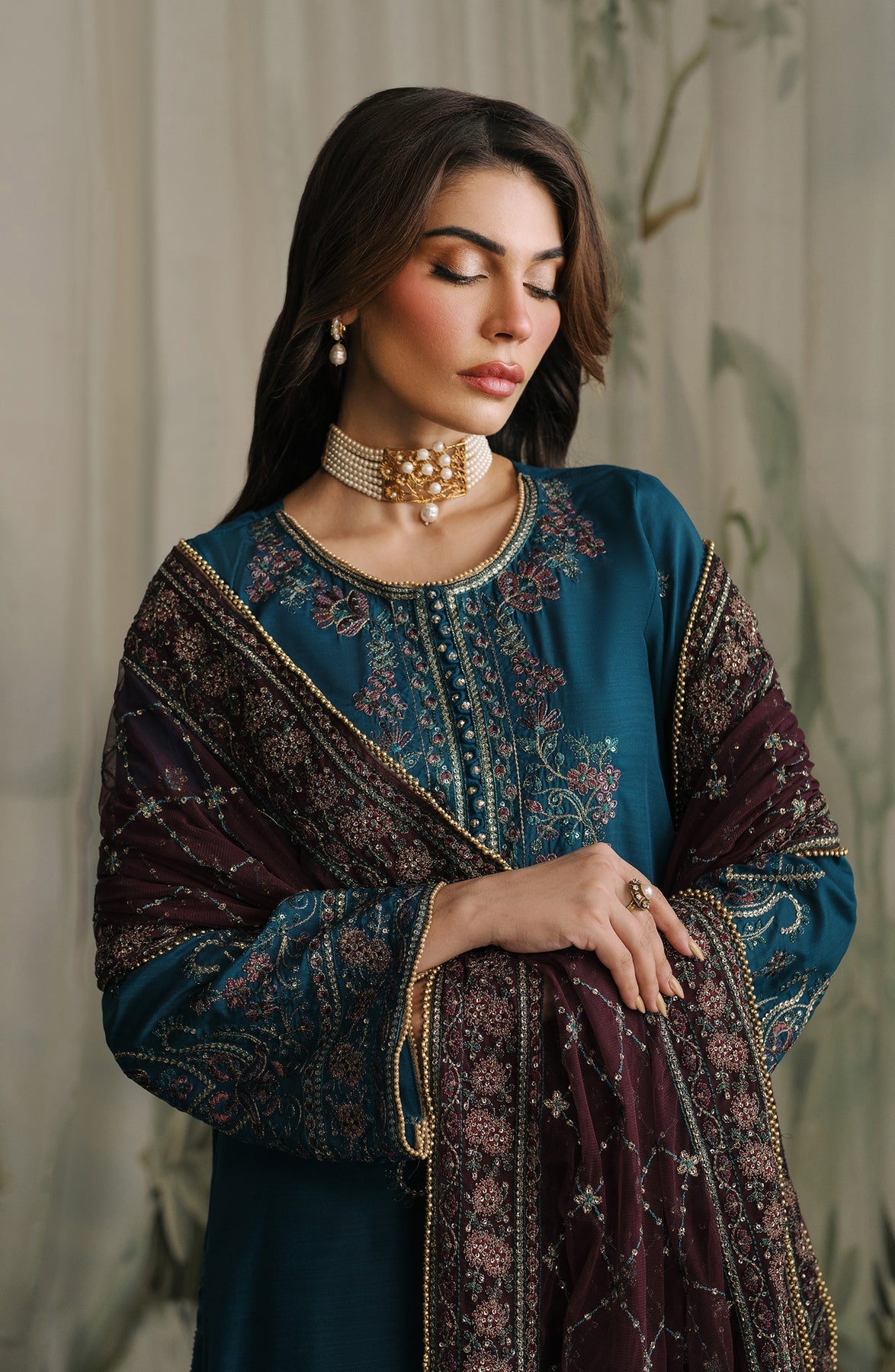 Zarif | Raw Silk | ZRF-RW-03 REENA - Official Zarif stockist in UK - Sakeena London