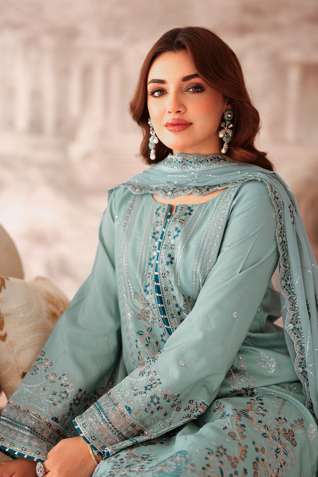 Ramsha | Aangan Luxury Raw silk | AA-204 - Official Ramsha stockist in UK - Sakeena London