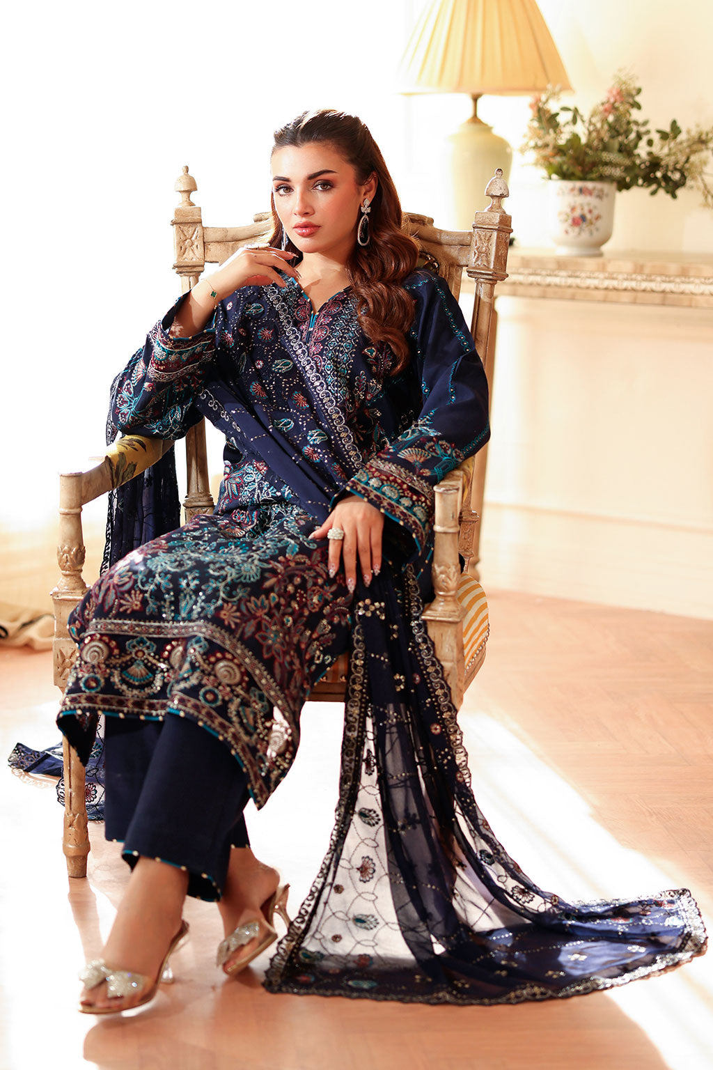 Ramsha | Aangan Luxury Raw silk | AA-201 - Official Ramsha stockist in UK - Sakeena London