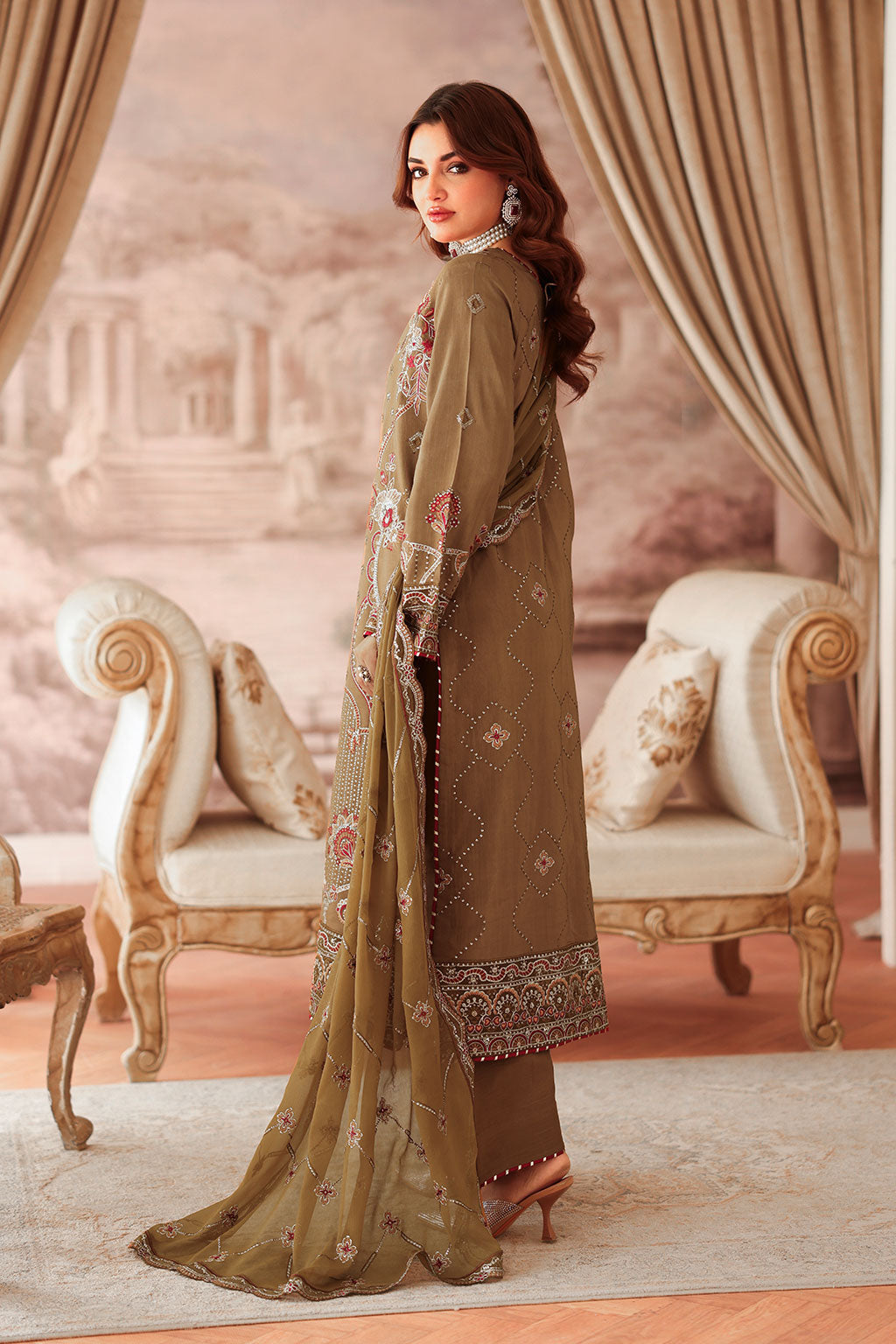 Ramsha | Aangan Luxury Raw silk | AA-210 - Official Ramsha stockist in UK - Sakeena London
