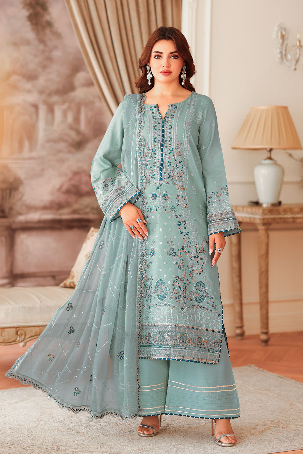 Ramsha | Aangan Luxury Raw silk | AA-204 - Official Ramsha stockist in UK - Sakeena London