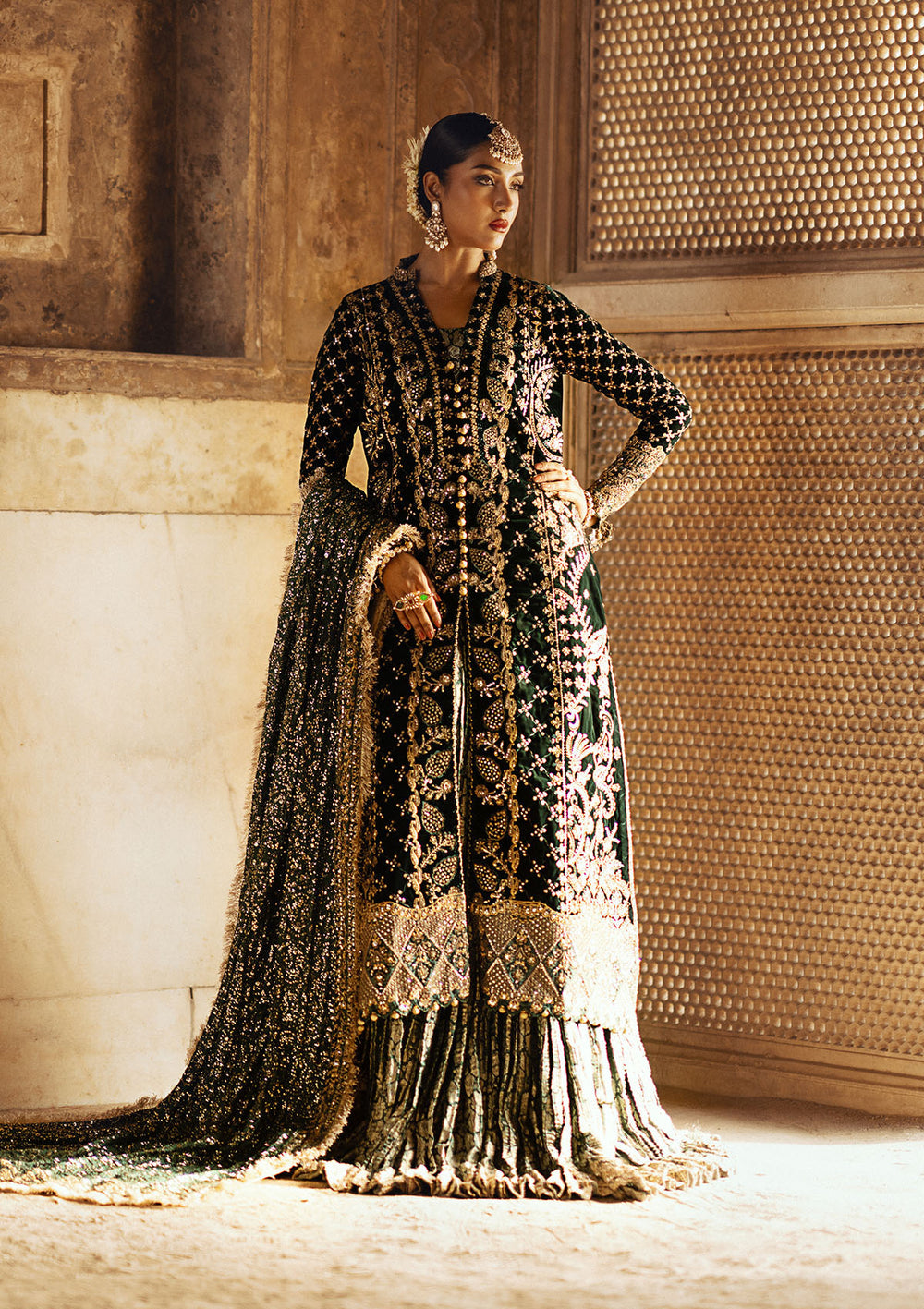 Aik Atelier | Dastoor Velvet 24 | DASTOOR - LOOK 02 - Official Aik Atelier stockist in UK - Sakeena London