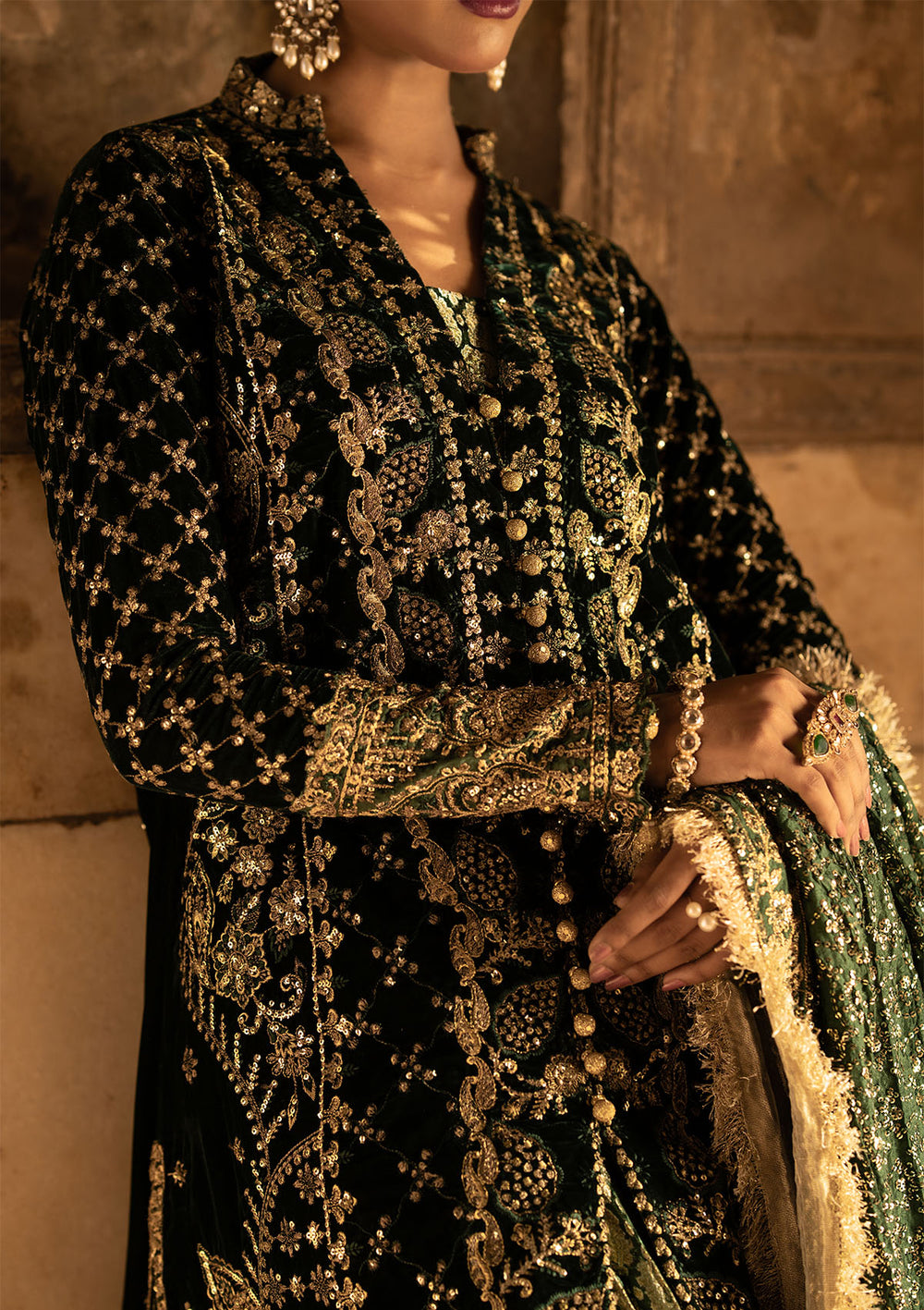 Aik Atelier | Dastoor Velvet 24 | DASTOOR - LOOK 02 - Official Aik Atelier stockist in UK - Sakeena London