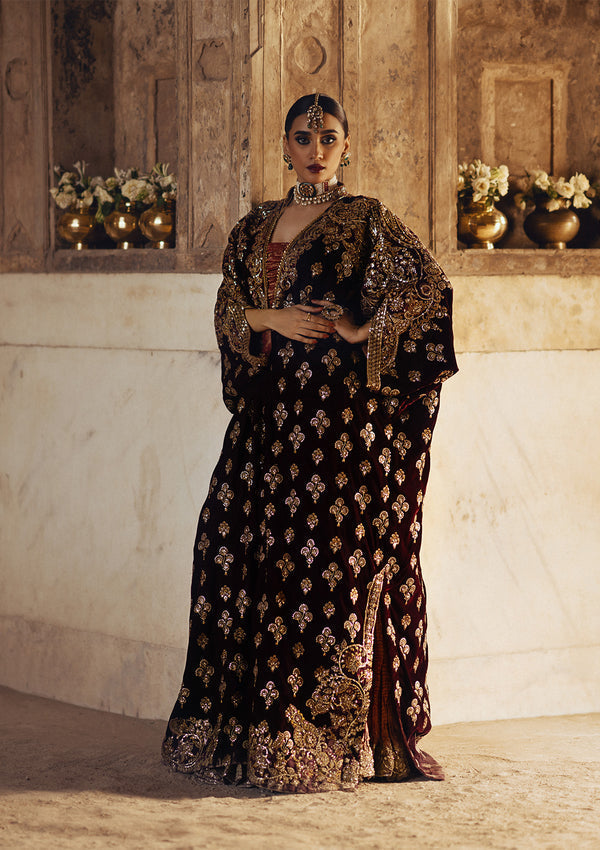 Aik Atelier | Dastoor Velvet 24 | DASTOOR - LOOK 03 - Official Aik Atelier stockist in UK - Sakeena London