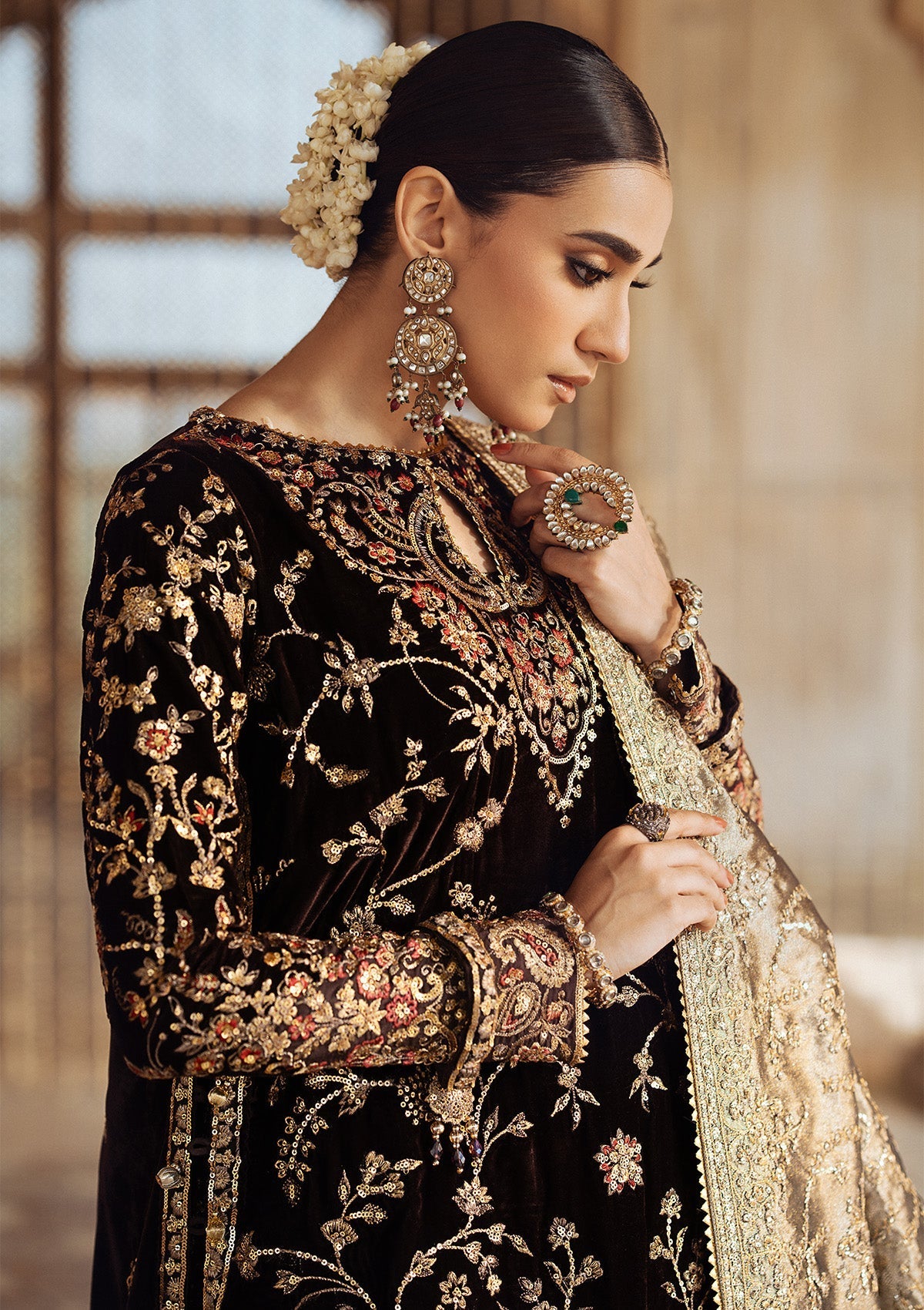 Aik Atelier | Dastoor Velvet 24 | DASTOOR - LOOK 09 - Official Aik Atelier stockist in UK - Sakeena London