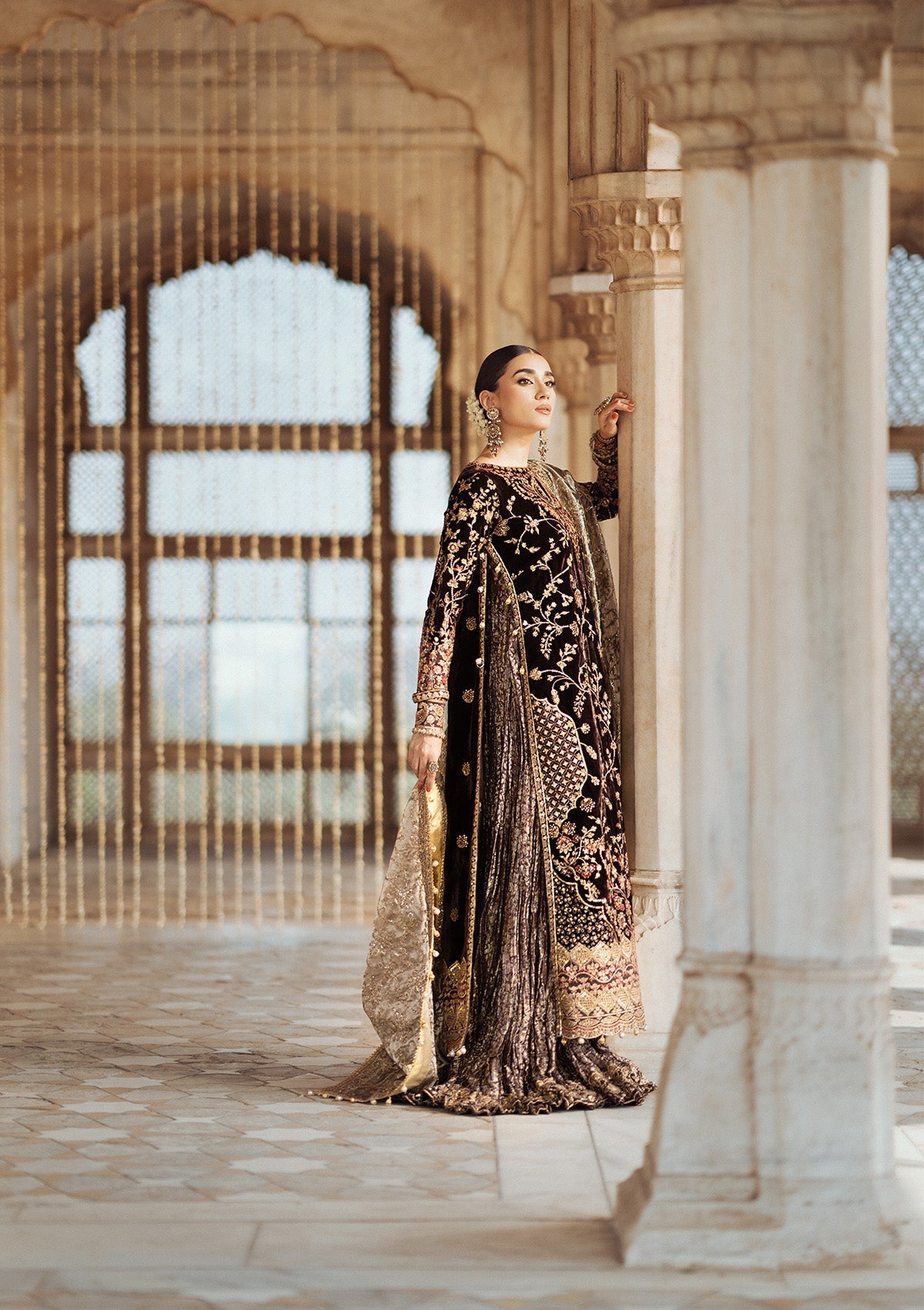 Aik Atelier | Dastoor Velvet 24 | DASTOOR - LOOK 09 - Official Aik Atelier stockist in UK - Sakeena London