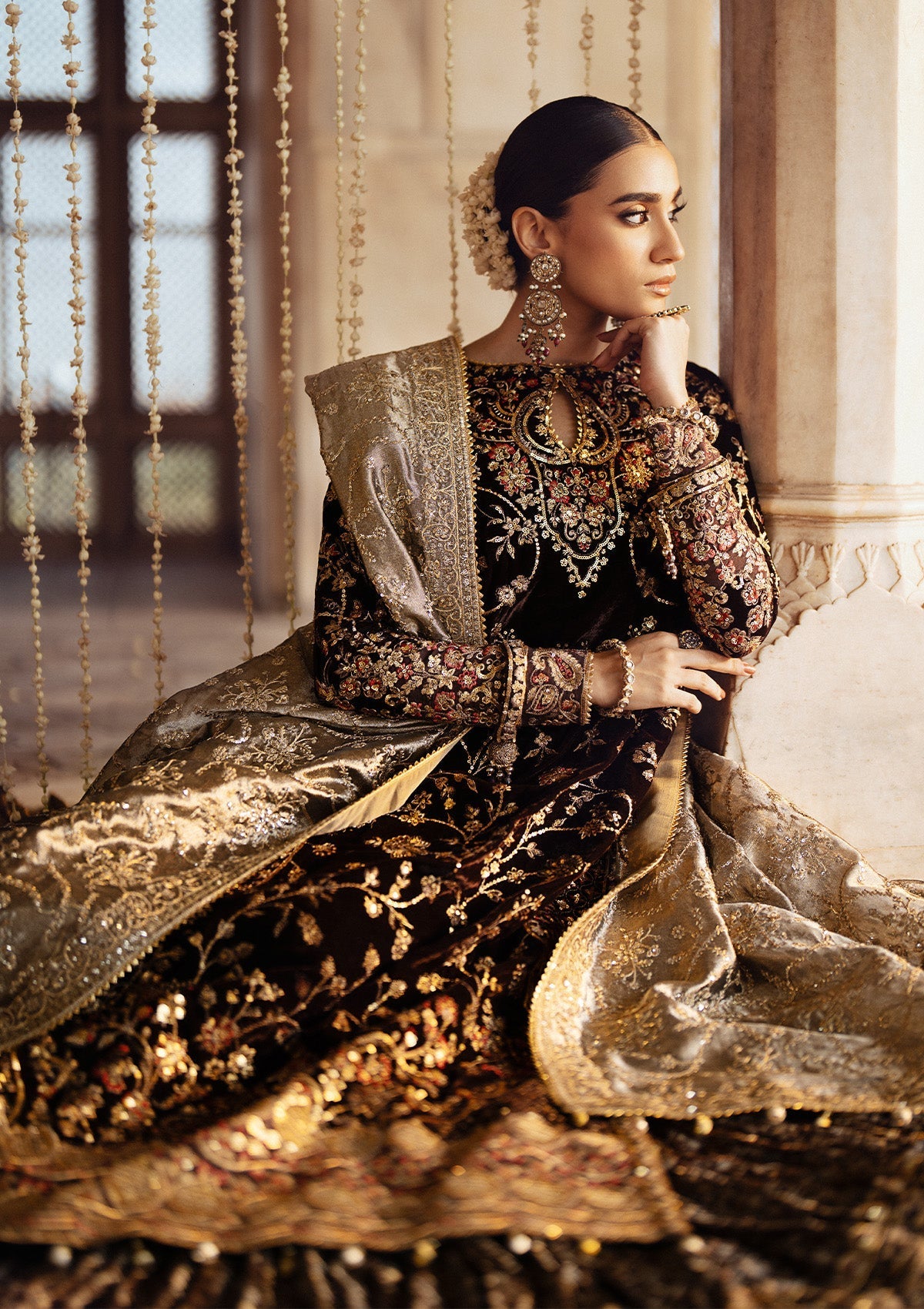 Aik Atelier | Dastoor Velvet 24 | DASTOOR - LOOK 09 - Official Aik Atelier stockist in UK - Sakeena London