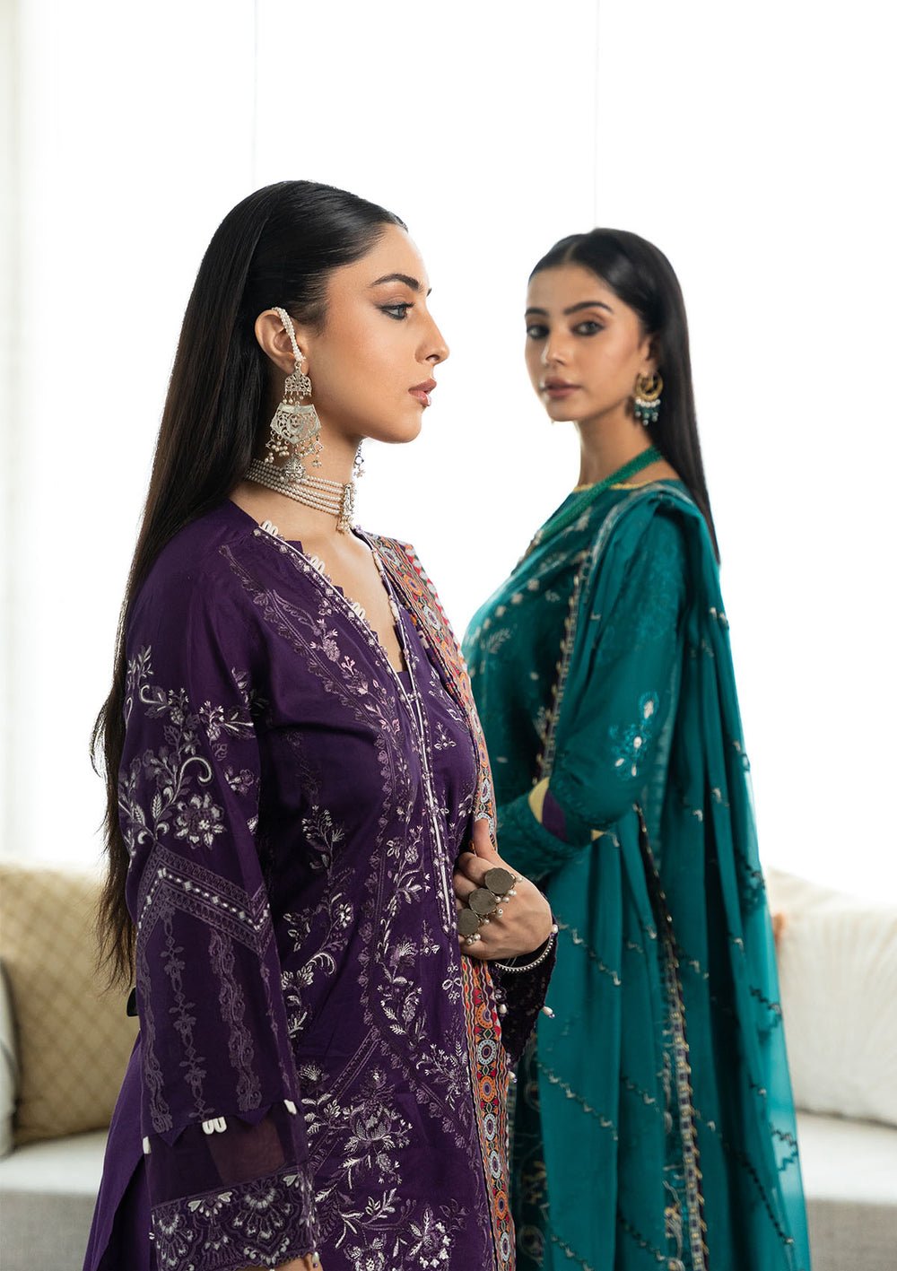 Aik Atelier | Samah Lawn 24 | LOOK 03 - Official Aik Atelier stockist in UK - Sakeena London