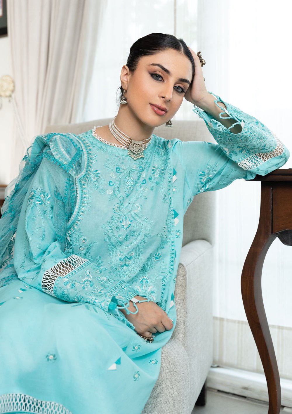 Aik Atelier | Samah Lawn 24 | LOOK 05 - Official Aik Atelier stockist in UK - Sakeena London