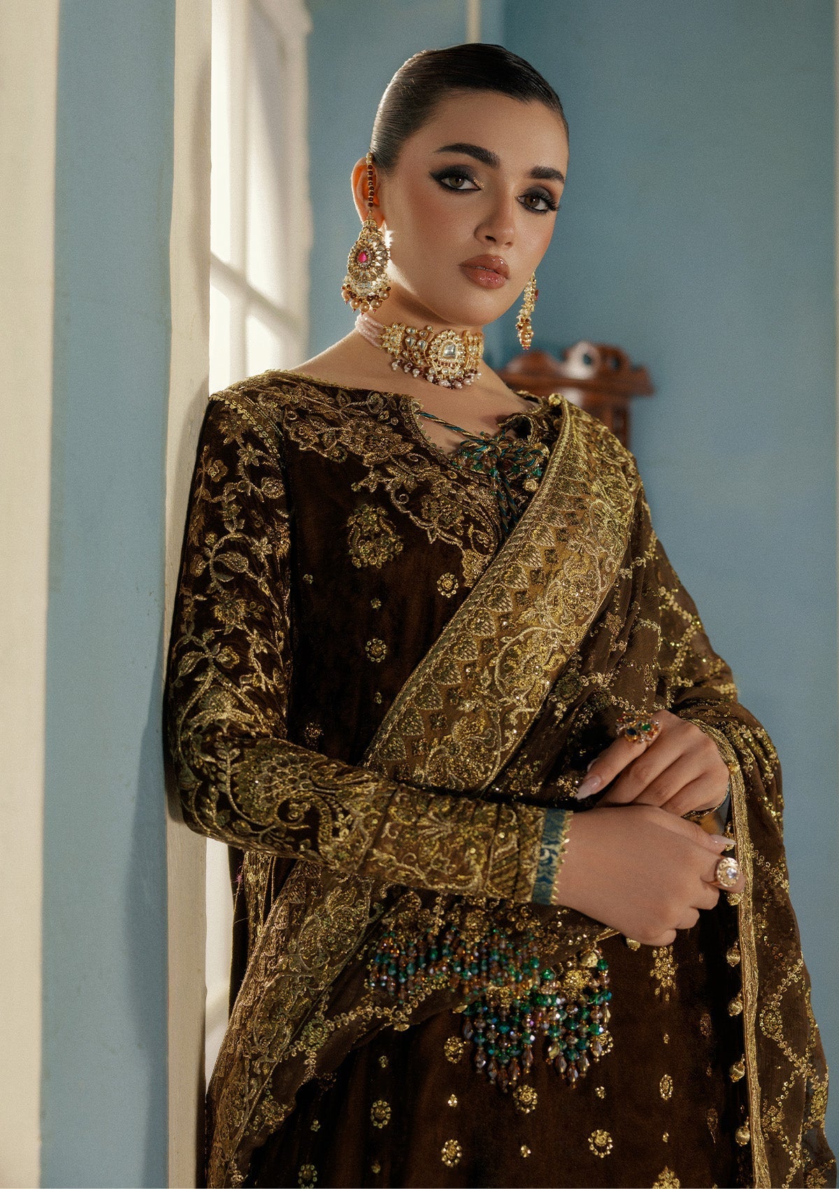 Aik Atelier | Udaipur Velvet 25 | LOOK 01 - Official Aik Atelier stockist in UK - Sakeena London