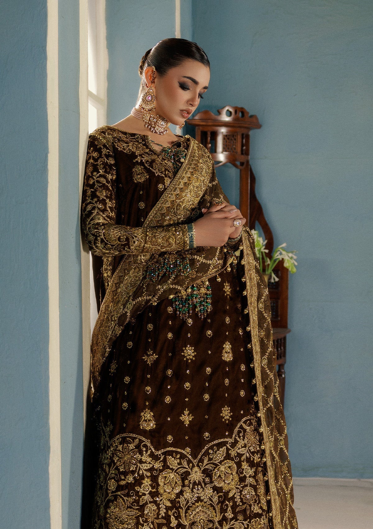 Aik Atelier | Udaipur Velvet 25 | LOOK 01 - Official Aik Atelier stockist in UK - Sakeena London
