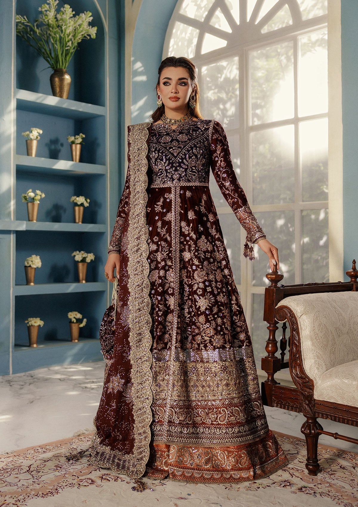 Aik Atelier | Udaipur Velvet 25 | LOOK 03 - Official Aik Atelier stockist in UK - Sakeena London
