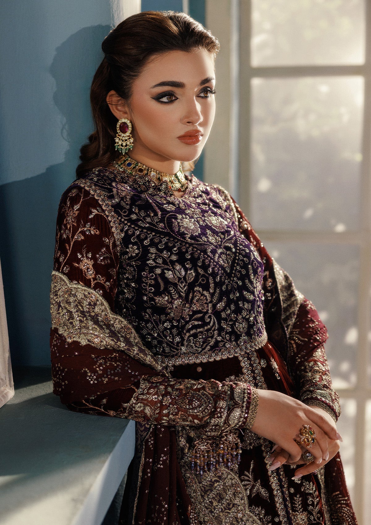 Aik Atelier | Udaipur Velvet 25 | LOOK 03 - Official Aik Atelier stockist in UK - Sakeena London
