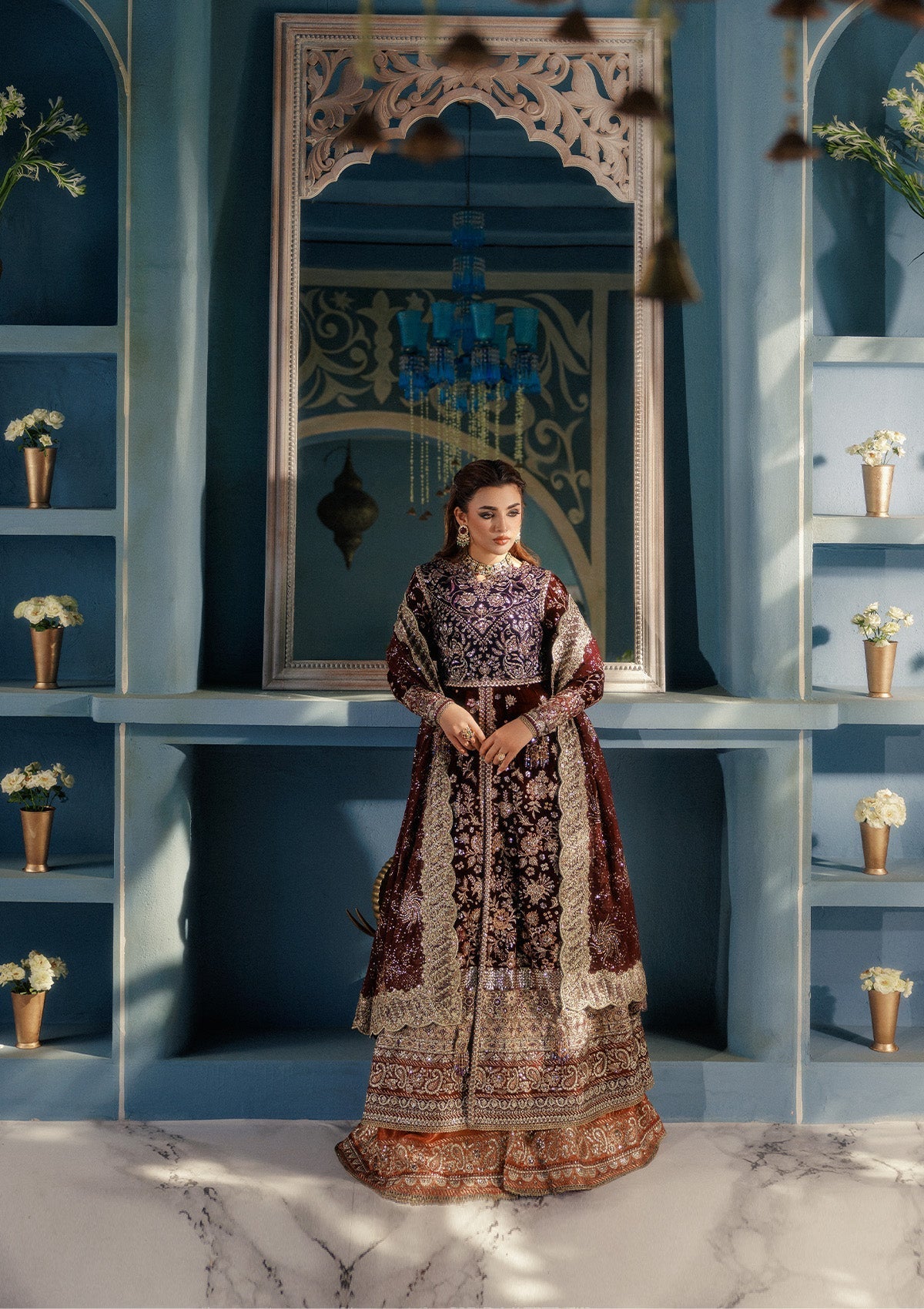 Aik Atelier | Udaipur Velvet 25 | LOOK 03 - Official Aik Atelier stockist in UK - Sakeena London