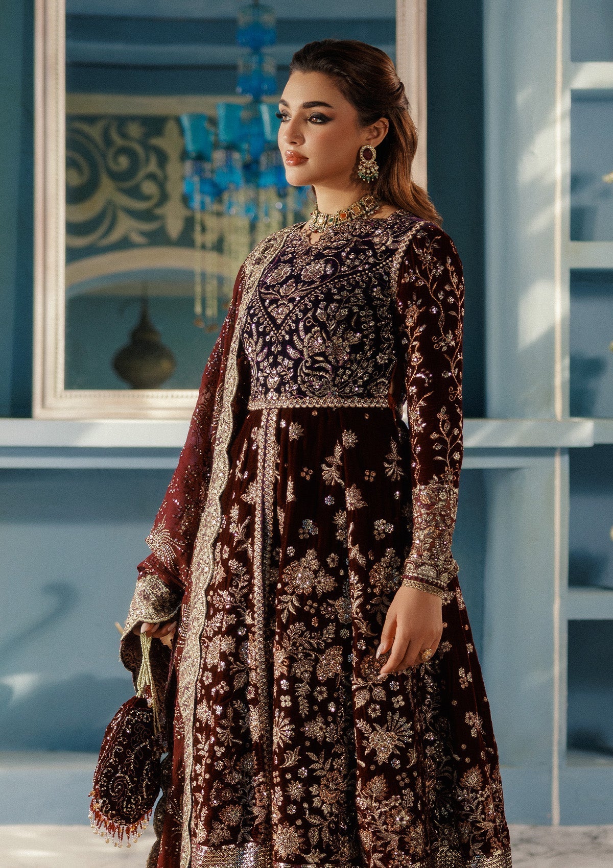 Aik Atelier | Udaipur Velvet 25 | LOOK 03 - Official Aik Atelier stockist in UK - Sakeena London