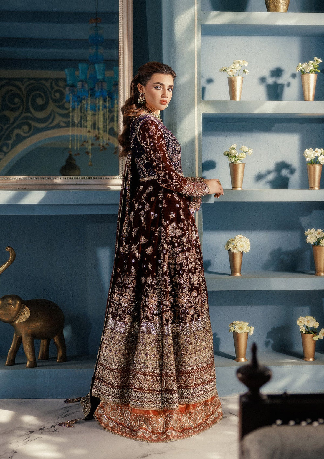 Aik Atelier | Udaipur Velvet 25 | LOOK 03 - Official Aik Atelier stockist in UK - Sakeena London