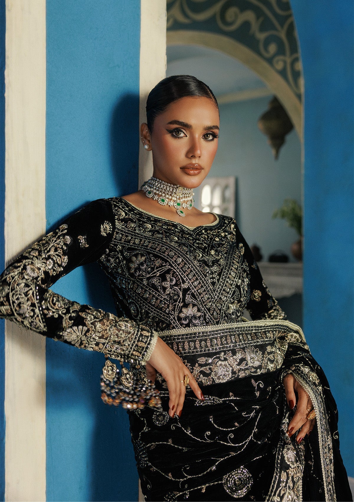 Aik Atelier | Udaipur Velvet 25 | LOOK 04 - Official Aik Atelier stockist in UK - Sakeena London