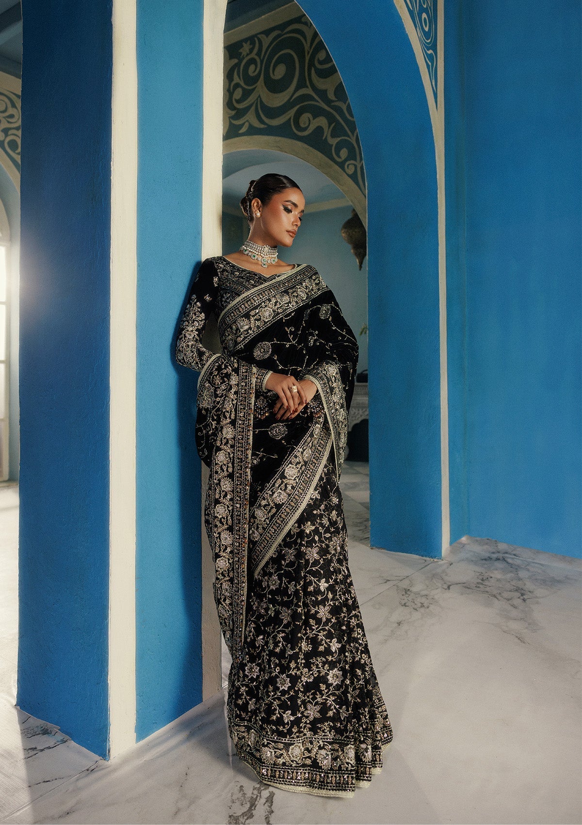 Aik Atelier | Udaipur Velvet 25 | LOOK 04 - Official Aik Atelier stockist in UK - Sakeena London