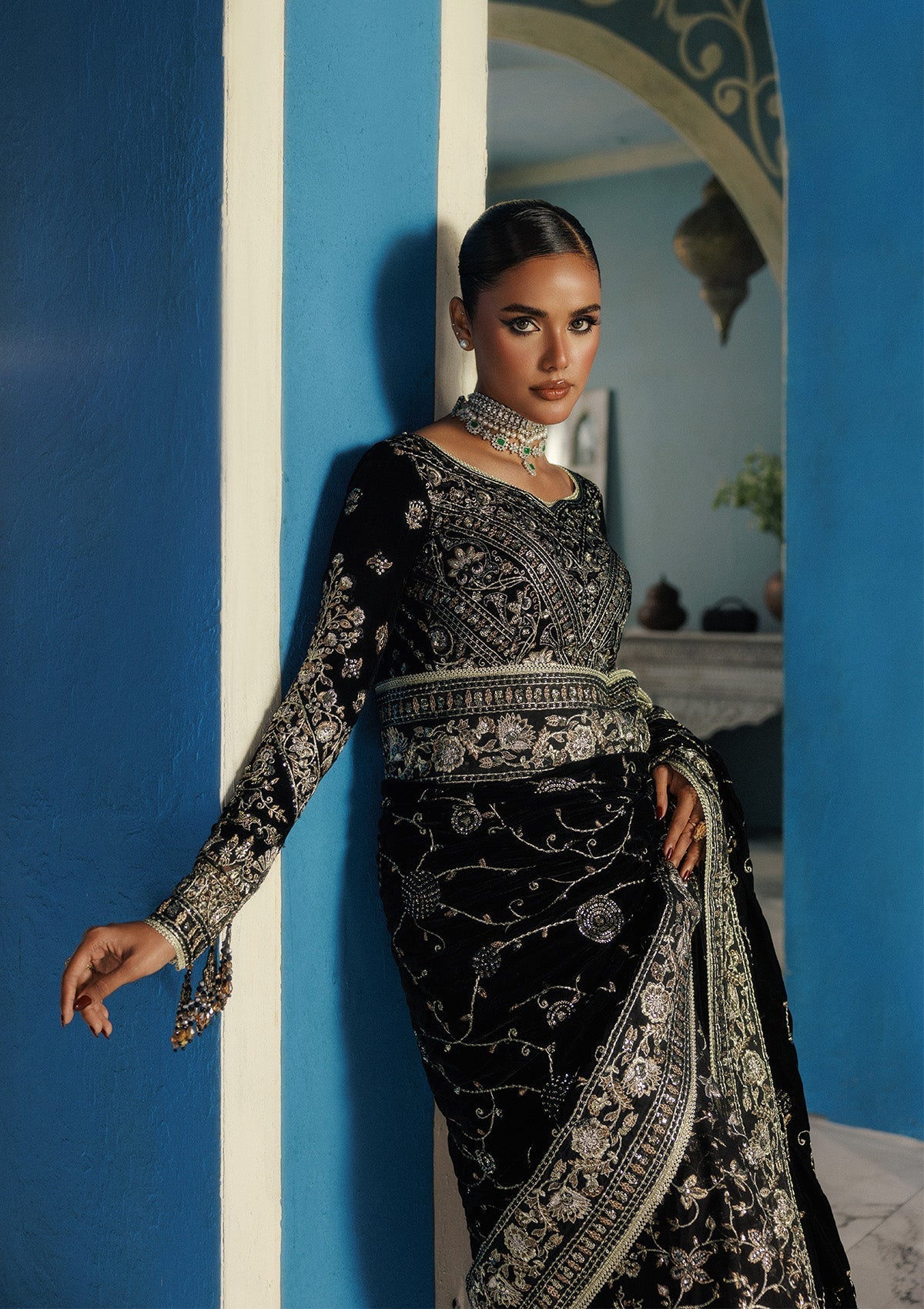 Aik Atelier | Udaipur Velvet 25 | LOOK 04 - Official Aik Atelier stockist in UK - Sakeena London