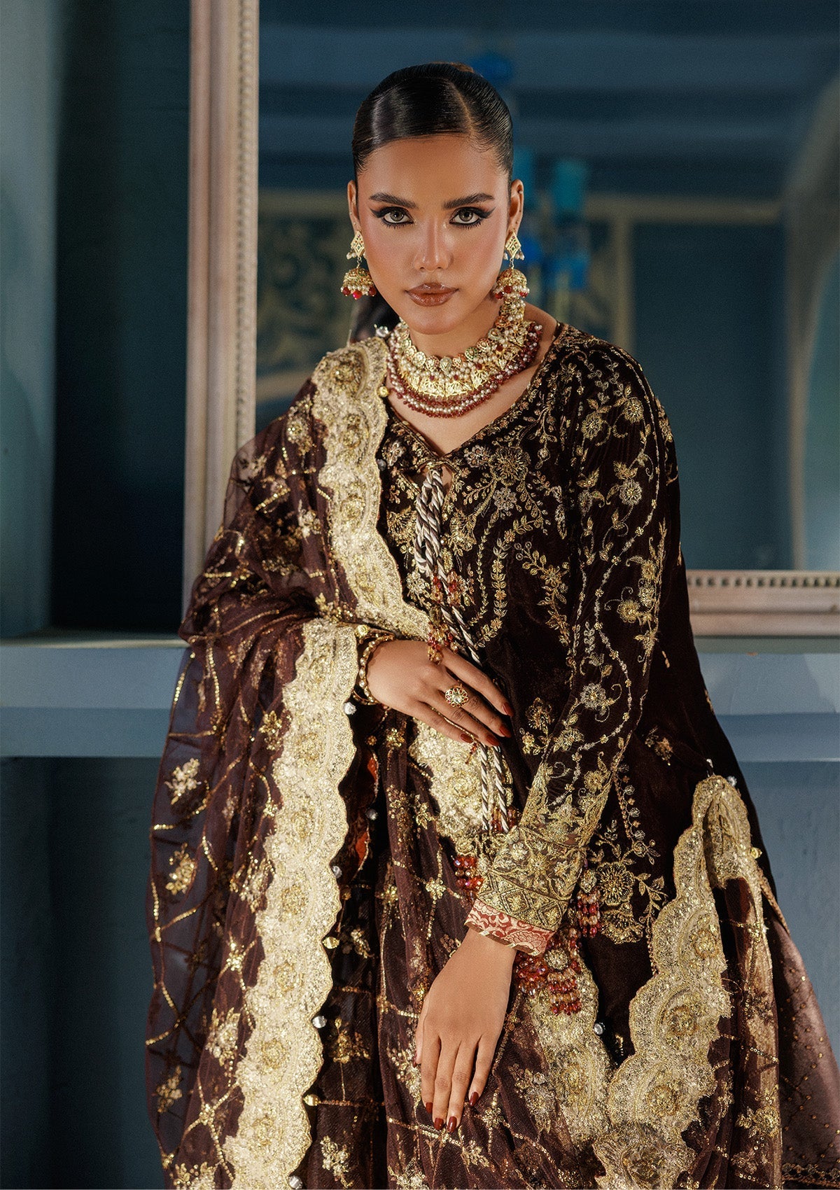 Aik Atelier | Udaipur Velvet 25 | LOOK 06 - Official Aik Atelier stockist in UK - Sakeena London