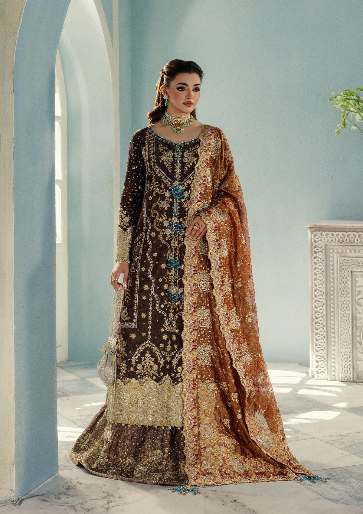 Aik Atelier | Udaipur Velvet 25 | LOOK 07 - Official Aik Atelier stockist in UK - Sakeena London