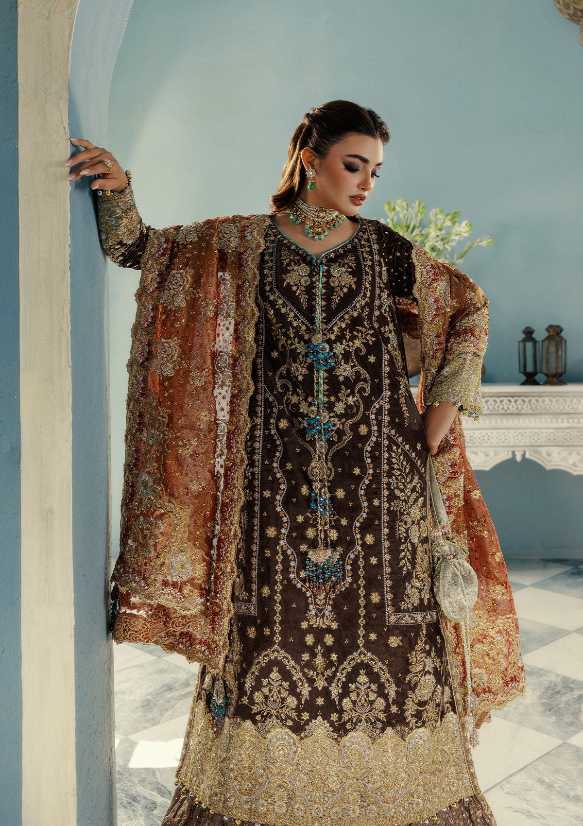 Aik Atelier | Udaipur Velvet 25 | LOOK 07 - Official Aik Atelier stockist in UK - Sakeena London