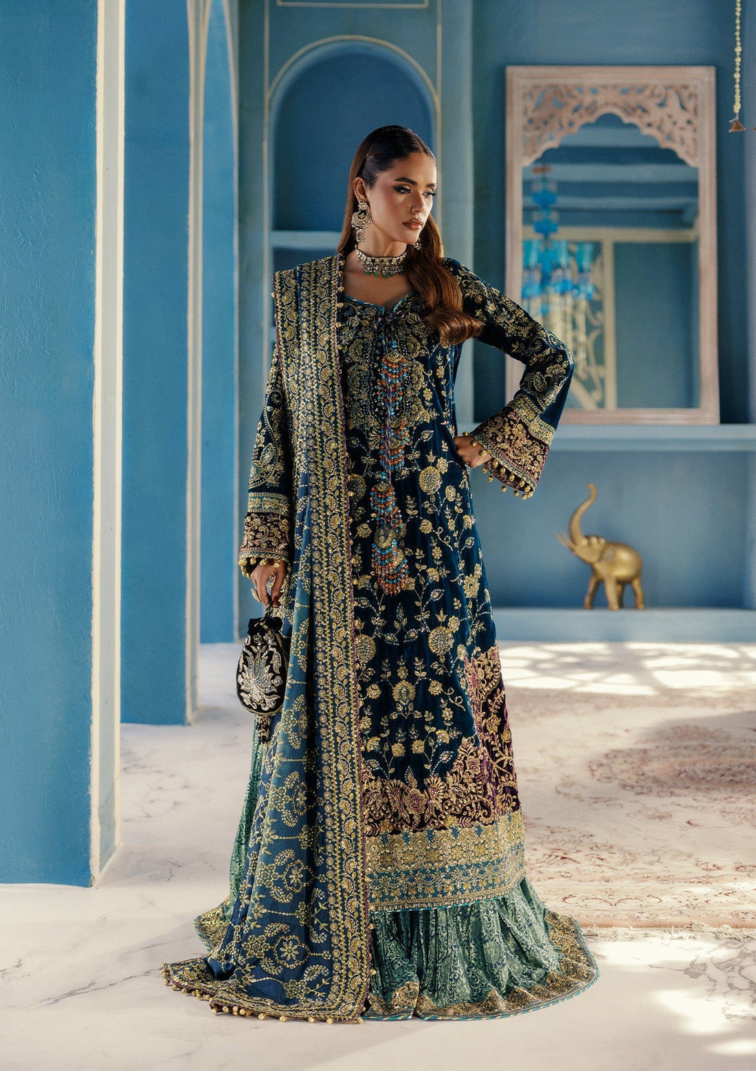 Aik Atelier | Udaipur Velvet 25 | LOOK 08 - Official Aik Atelier stockist in UK - Sakeena London