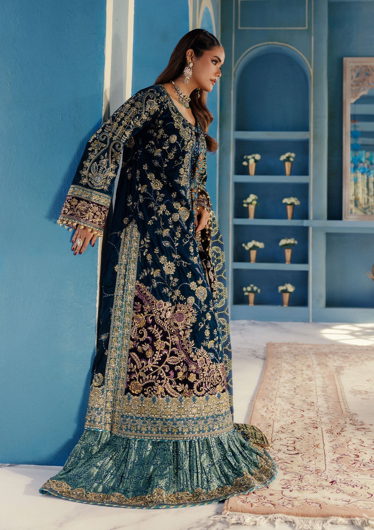 Aik Atelier | Udaipur Velvet 25 | LOOK 08 - Official Aik Atelier stockist in UK - Sakeena London